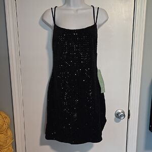 City Triangles Black Sequin Dress Sz 15 NWT Juniors